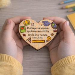 Serce z magnesem podziękowanie dla nauczyciela...
