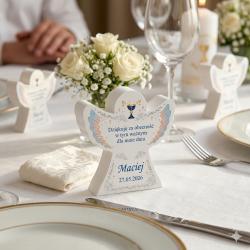 Podziękowanie dla gości Komunia aniołek imię data