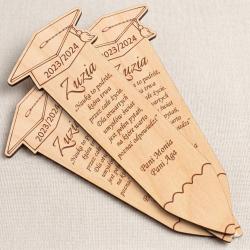 Zakładka drewniana z imieniem prezent na...