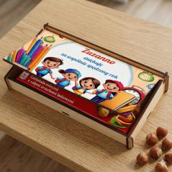 Drewniane pudełko na czekoladę personalizowane...