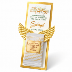 Podziękowanie dla gości Komunia czekoladka...