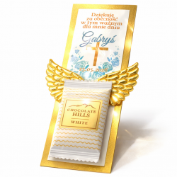 Podziękowanie dla gości Komunia czekoladka...