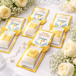 Podziękowanie dla gości Komunia czekoladka...