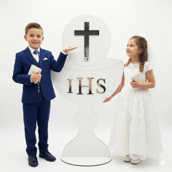 Dekoracja komunijna kielich IHS XXL 90cm do...