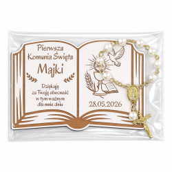 Podziękowanie komunijne książeczka z różańcem...