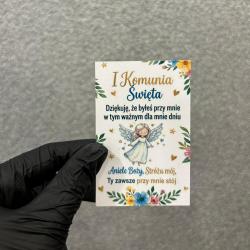 Bilecik na Komunię podziękowanie