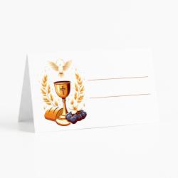 Winietki komunijne personalizowane wizytówki na...