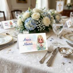 Winietki komunijne dziewczynka personalizowane...