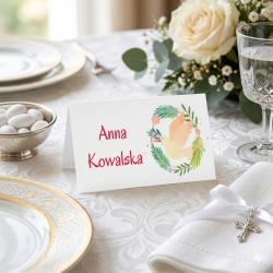 Winietki komunijne gołąb personalizowane...