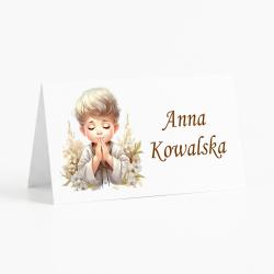 Winietki komunijne chłopiec imienne wizytówki...
