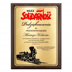 Grawerton Dyplom Uznania Solidarność...