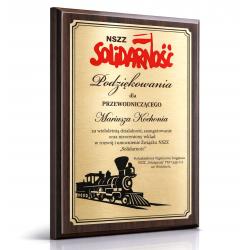Grawerton Dyplom Uznania Solidarność...
