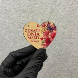 Drewniany brelok na dzien mamy - upominek z...