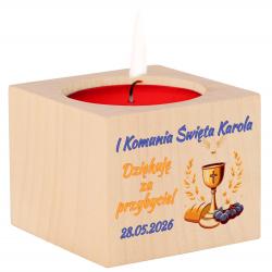 Świecznik komunia kielich hostia podziękowanie...