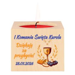 Świecznik komunia kielich hostia podziękowanie...