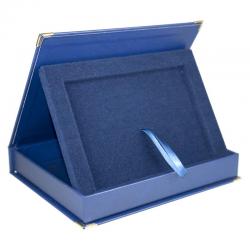 Etui niebieskie POZIOME DUŻE na dyplom uznania...