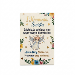 Bilecik na Komunię podziękowanie