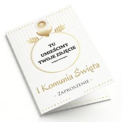 Zaproszenie komunijne ze zdjęciem dziecka...