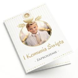 Zaproszenie komunijne ze zdjęciem dziecka...
