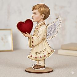 Statuetka anioł chłopiec Komunia Święta 20 cm z...