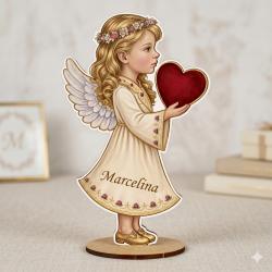Statuetka anioł dziewczynka z imieniem 20 cm