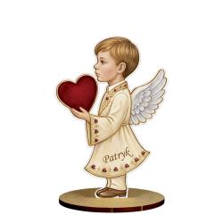 Statuetka anioł chłopiec z imieniem 13 cm