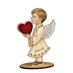 Statuetka anioł chłopiec z imieniem 13 cm
