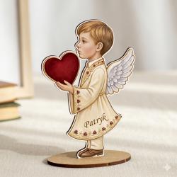Statuetka anioł chłopiec z imieniem 13 cm