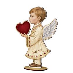 Statuetka anioł chłopiec Komunia Święta 20 cm z...