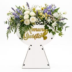Flowerbox kielich komunia święta kwiaty prezent