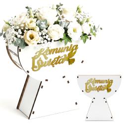 Flowerbox kielich komunia święta kwiaty prezent