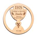 Podziękowanie dla gości komunia kielich IHS z imieniem