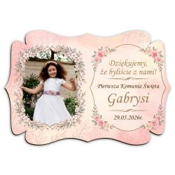 Magnes komunia ze zdjęciem podziękowanie...