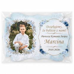 Magnes komunia ze zdjęciem chłopiec podziękowanie