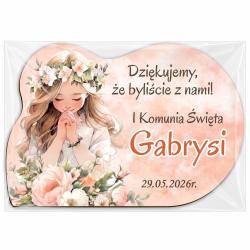 Magnes komunia dziewczynka podziękowanie dla gości