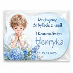 Magnes komunia chłopiec podziękowanie dla gości