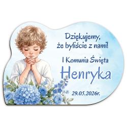Magnes komunia chłopiec podziękowanie dla gości