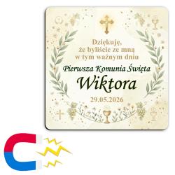 Magnes komunia podziękowanie dla gości z imieniem