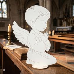 Figurka aniołek chłopiec komunia dekoracja 30 cm