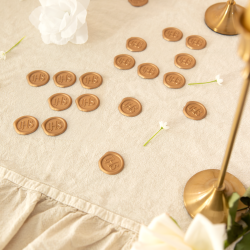 Pieczęć lakowa Komunia Święta IHS złota 9szt. -...