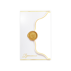 Zaproszenie Komunia Święta Złoty IHS z...