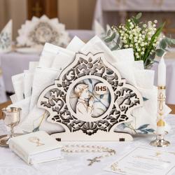 Serwetnik na komunię świętą chłopca dekoracja...