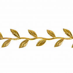 Wstążka girlanda listki złote 300cm