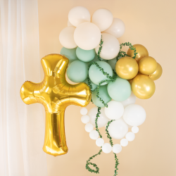 Balon foliowy Krzyż złoty 85x120cm