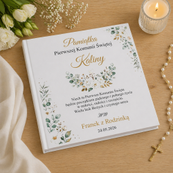 Album pamiątka pierwszej komunii z dedykacją...