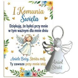 Brelok aniołek Komunia Święta podziękowanie dla...