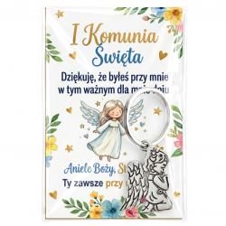 Brelok aniołek podziękowanie dla gości Komunia...