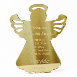 Magnes Komunia Święta aniołek złote lustro...