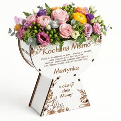 Flowerbox z grawerem na Dzień Mamy drewniany...