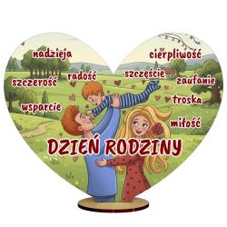 Statuetka na Dzień Rodziny z nadrukiem serce...